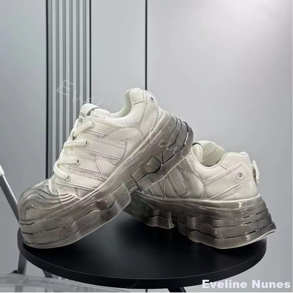 Unique Leather Work - Sneakers Trasparenti con Plateau Uomo 2026