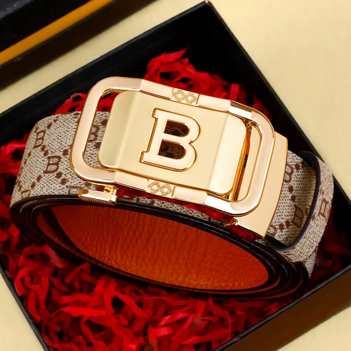 Leather Works Belt - Cintura in Pelle da Uomo con
