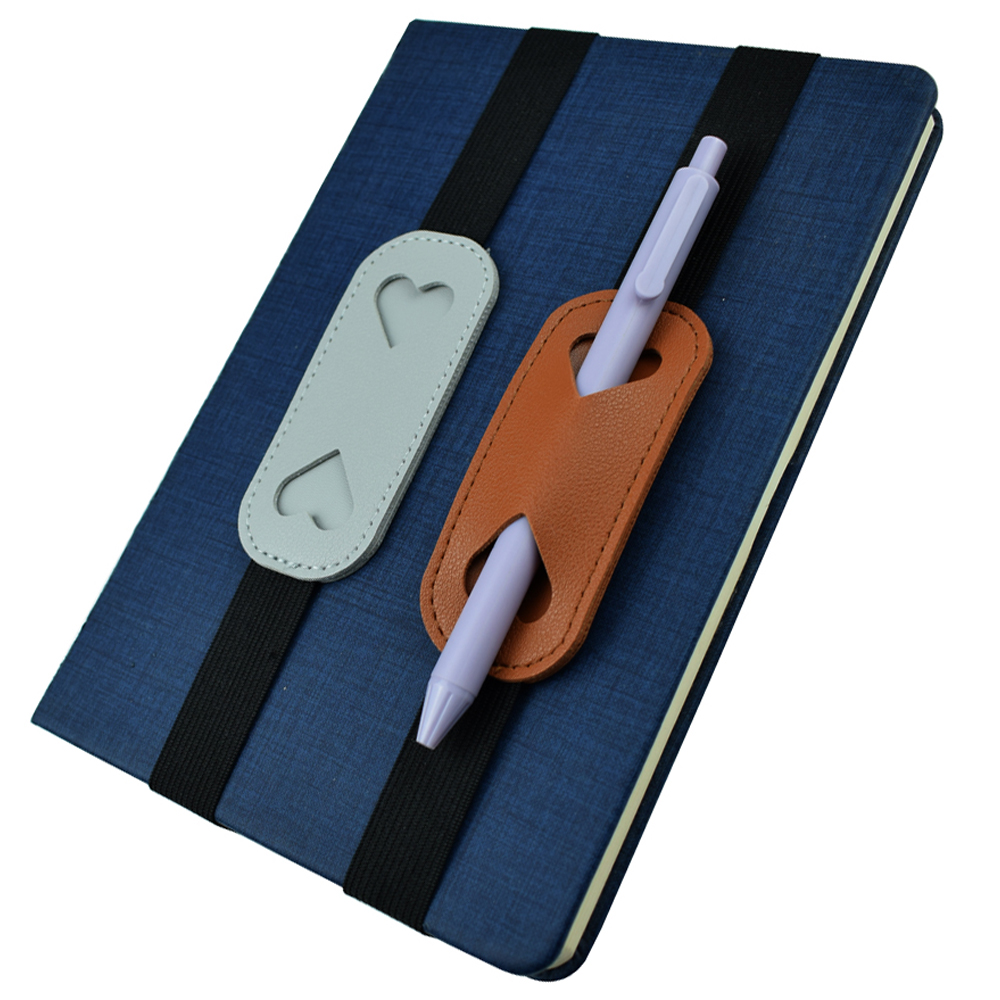Leather Work Diary - Fascia elastica portapenne in pelle PU