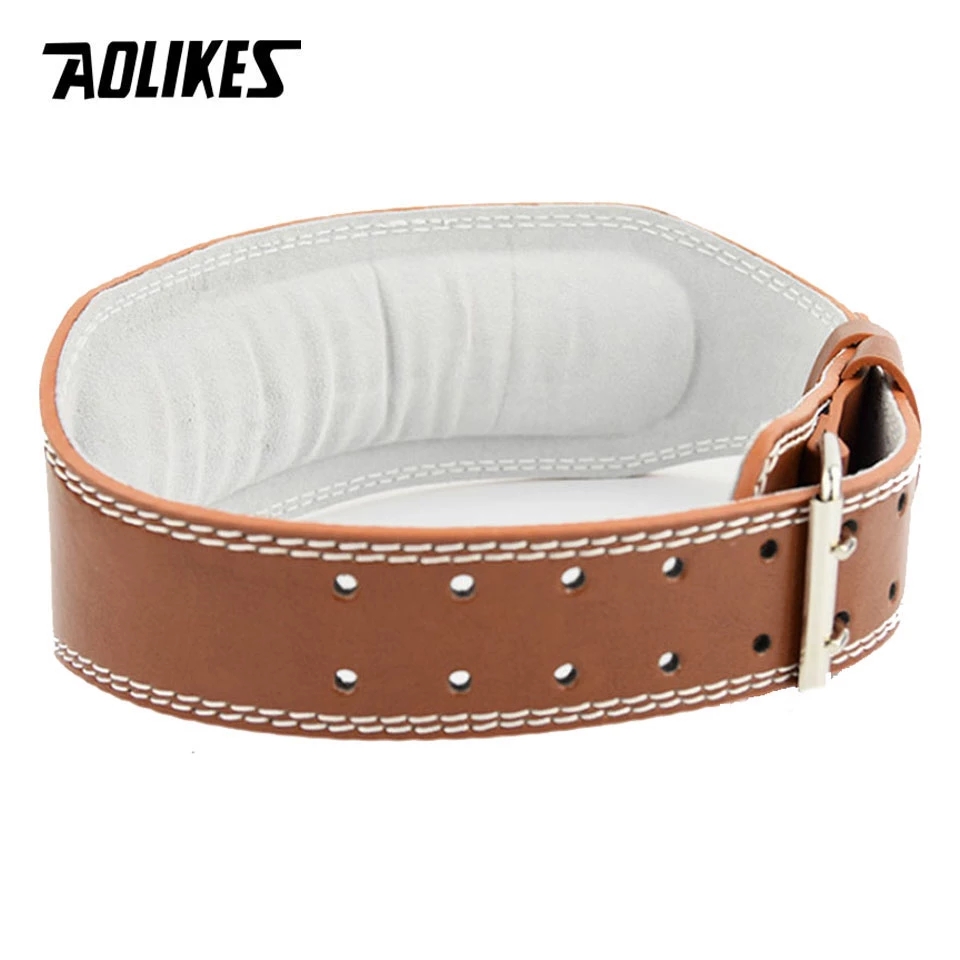 Leather Workout Belt - AOLIKES Nuova cintura larga per sollevamento