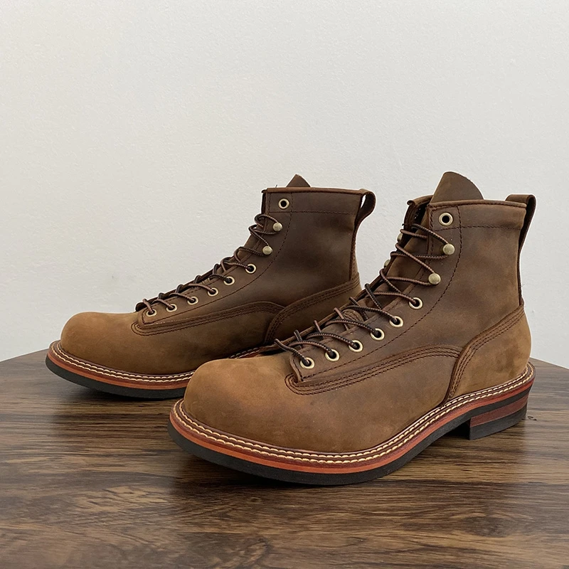 Vintage Leatherwork - Stivaletti da uomo vintage britannici fatti
