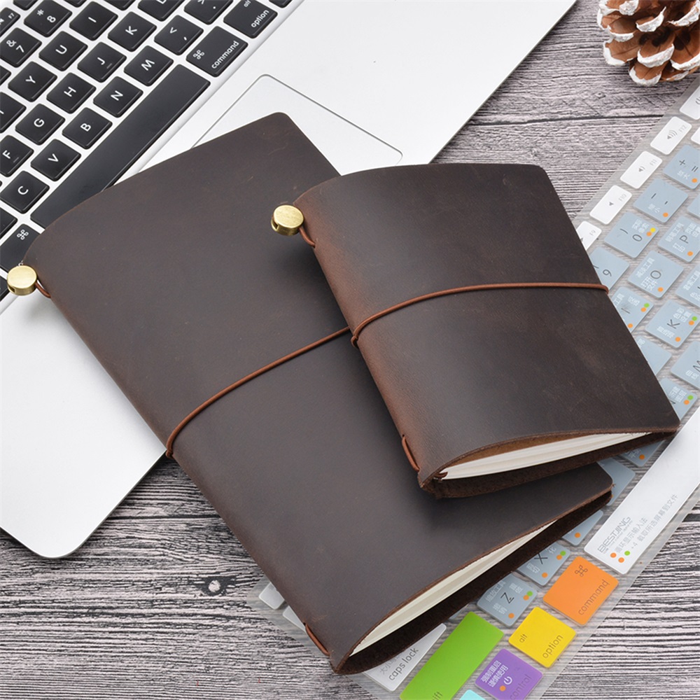 Leather Work Diary - Notebook da viaggio in vera pelle
