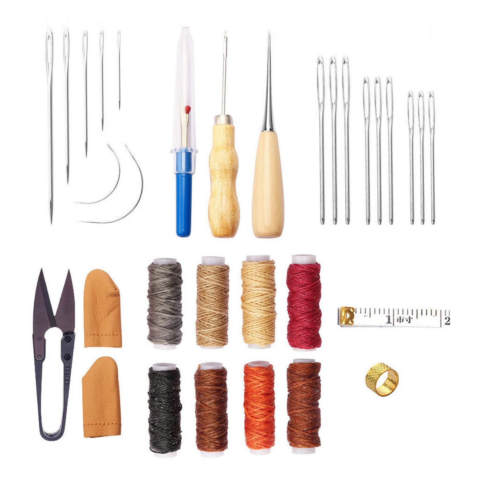 Beginner Leatherwork Kit - Kit di 32 Utensili per Lavorazione