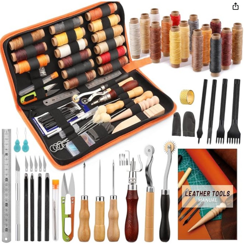 Beginner Leatherwork Kit - Kit Pratico di Strumenti per Lavorazione