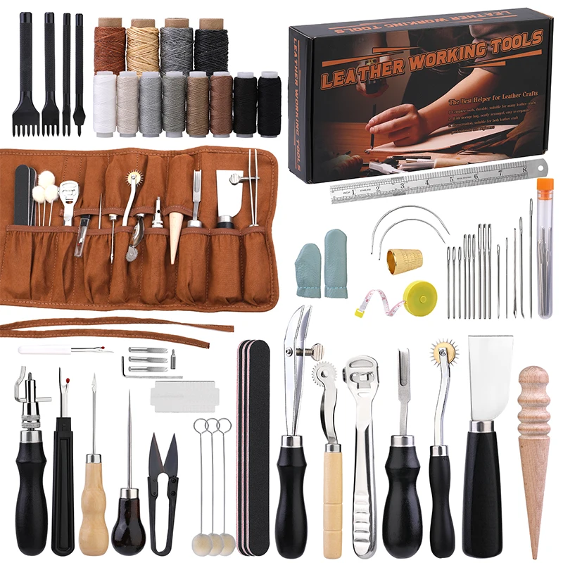 Leatherwork Thread - KRABALL Kit di strumenti professionali per