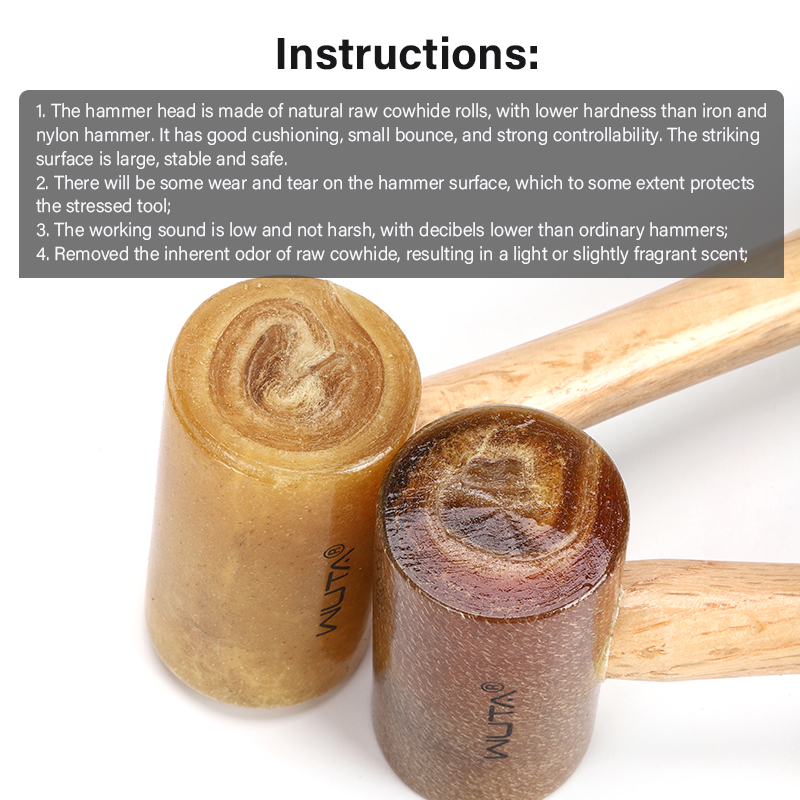 WUTA 100% Martello a testa di  - Mallet Rawhide Craft recensione e prezzo