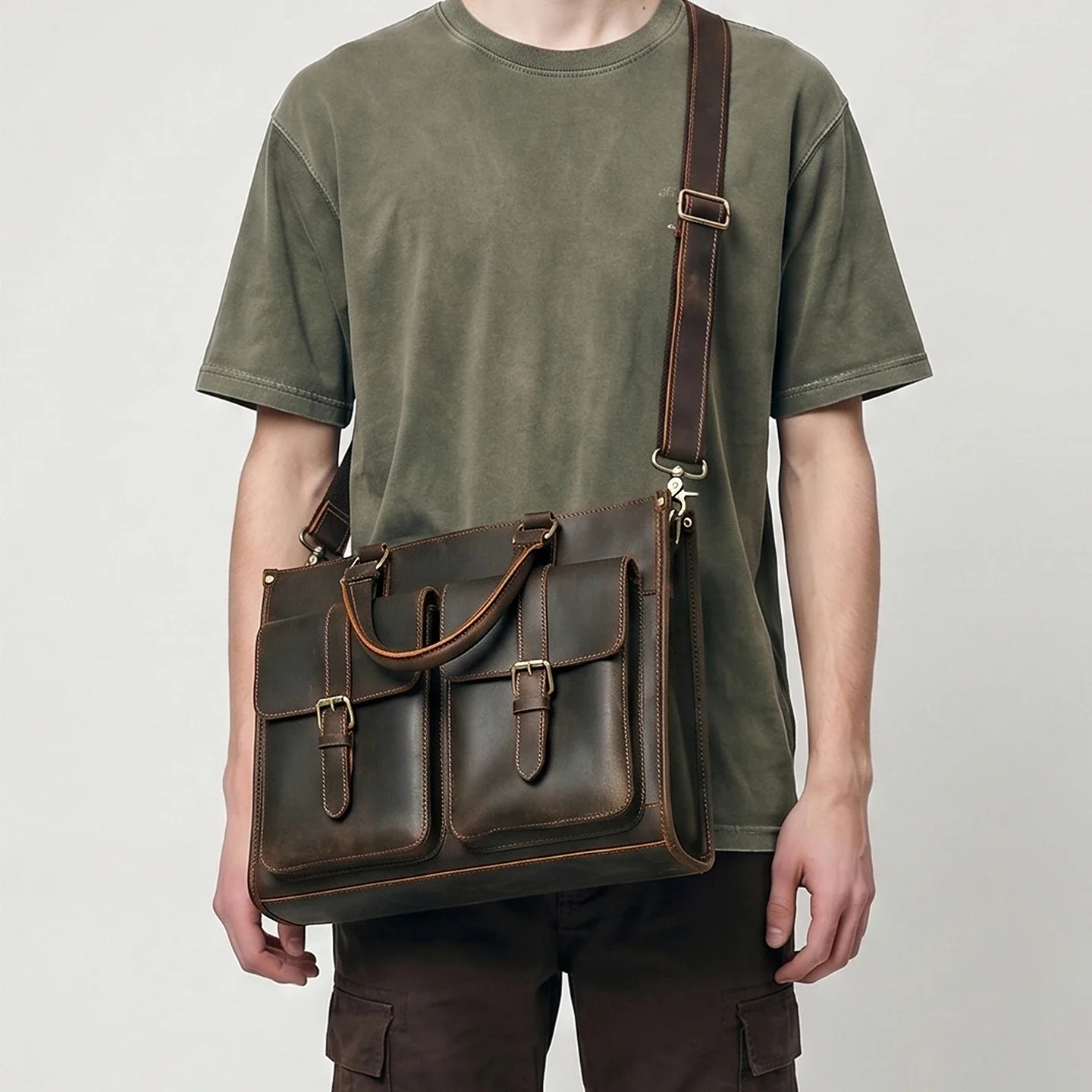 Borsa a Tracolla Vintage in Ve - Leatherwork Thread recensione e prezzo