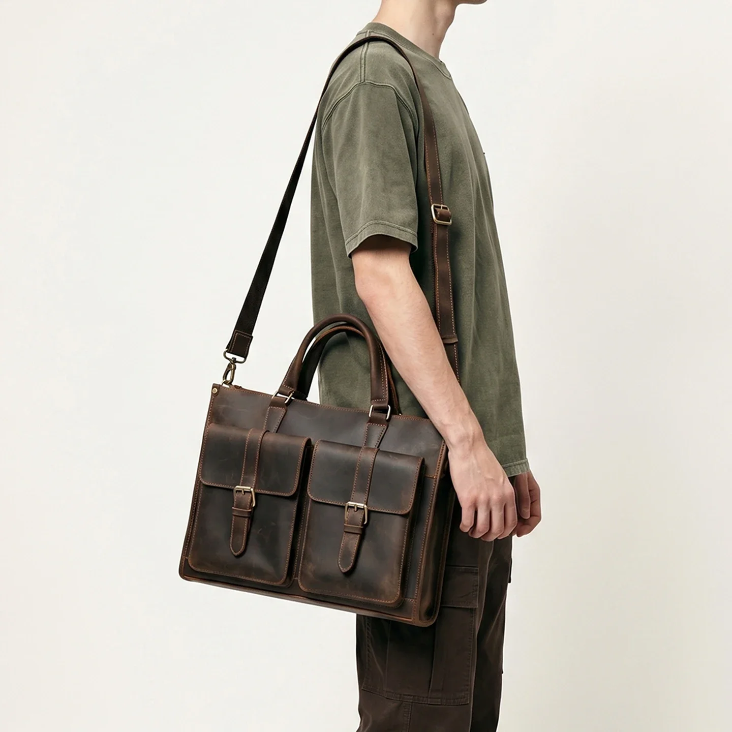 Borsa a Tracolla Vintage in Ve - Leatherwork Thread recensione e prezzo
