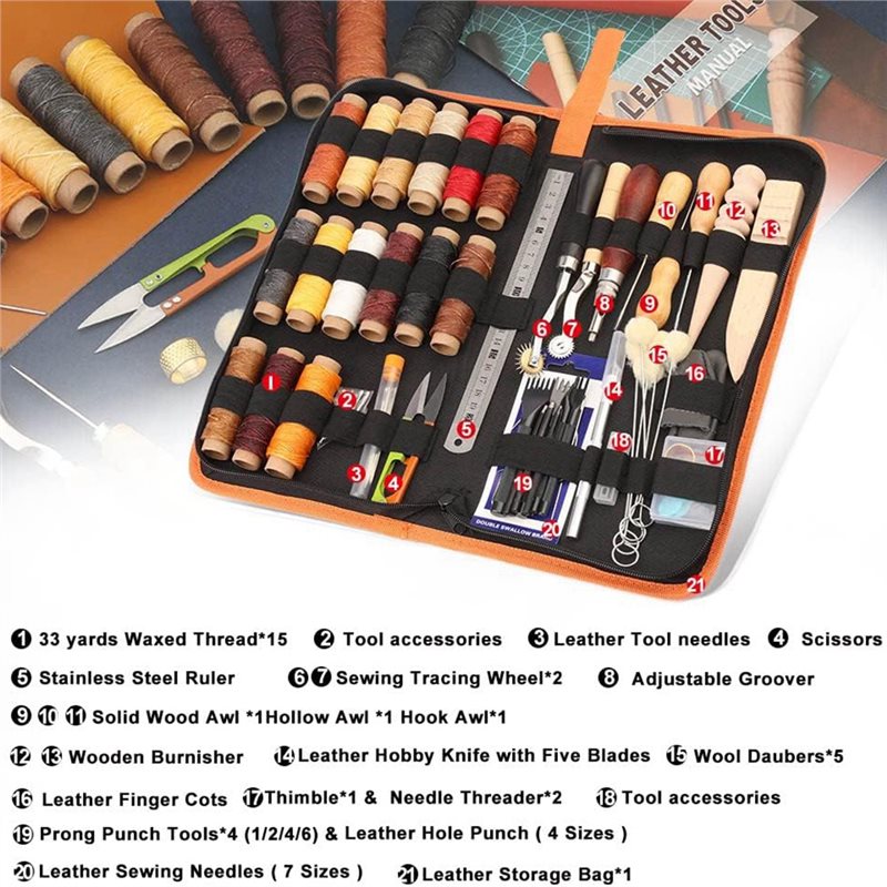 Kit di strumenti per la lavora - Beginner Leatherwork Kit recensione e prezzo