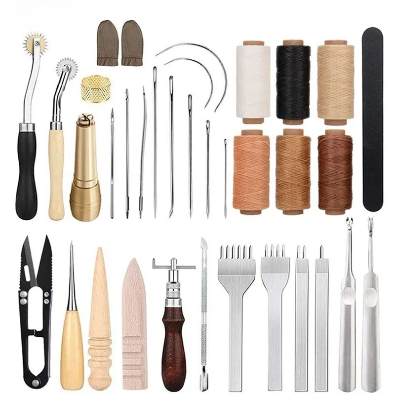 Kit di 25 Attrezzi per Lavoraz - Beginner Leatherwork Kit recensione e prezzo