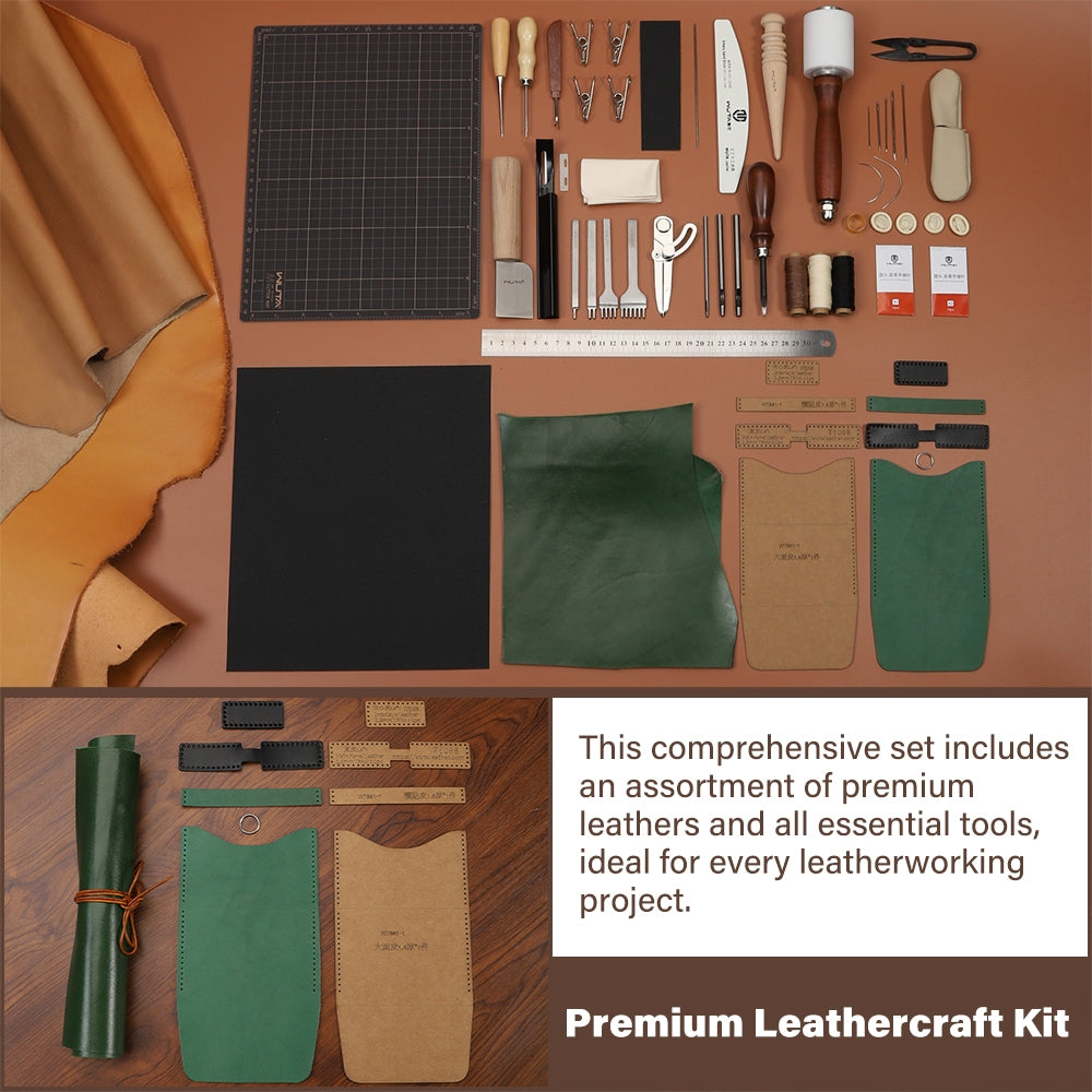 WUTA 74Pcs Kit Attrezzi Cuoio  - Beginner Leatherwork Kit recensione e prezzo