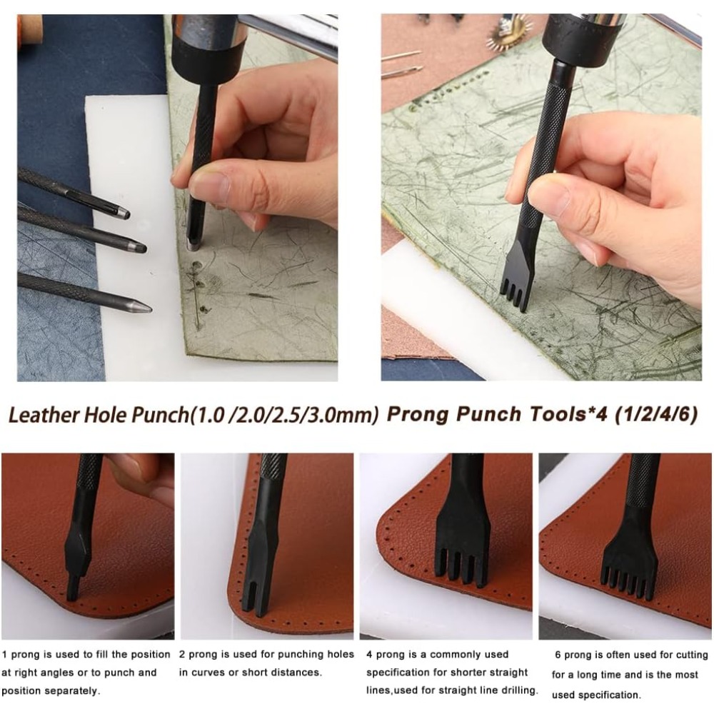 Kit Pratico di Strumenti per L - Beginner Leatherwork Kit recensione e prezzo